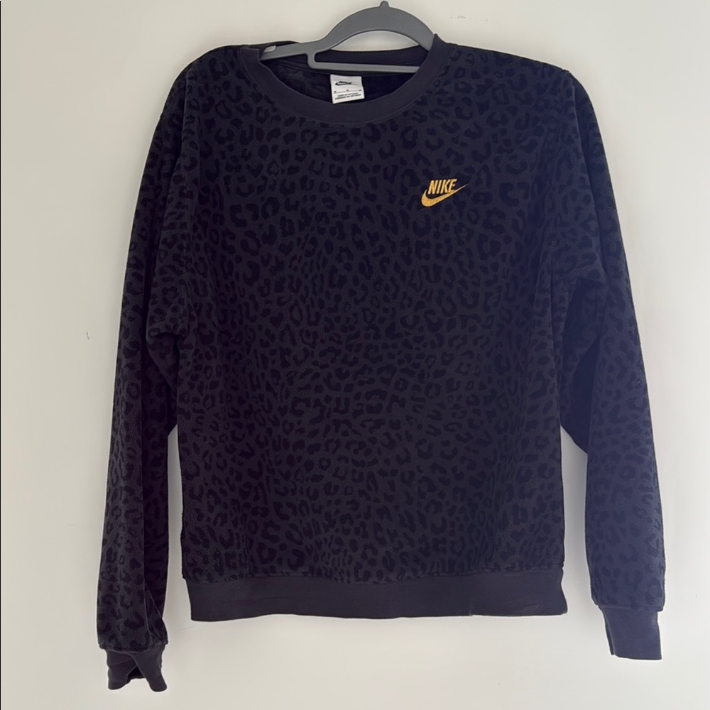 Nike Black Leopard Print Sweater